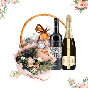 Customized Hamper with/without Bouquet Amigos y Vinos